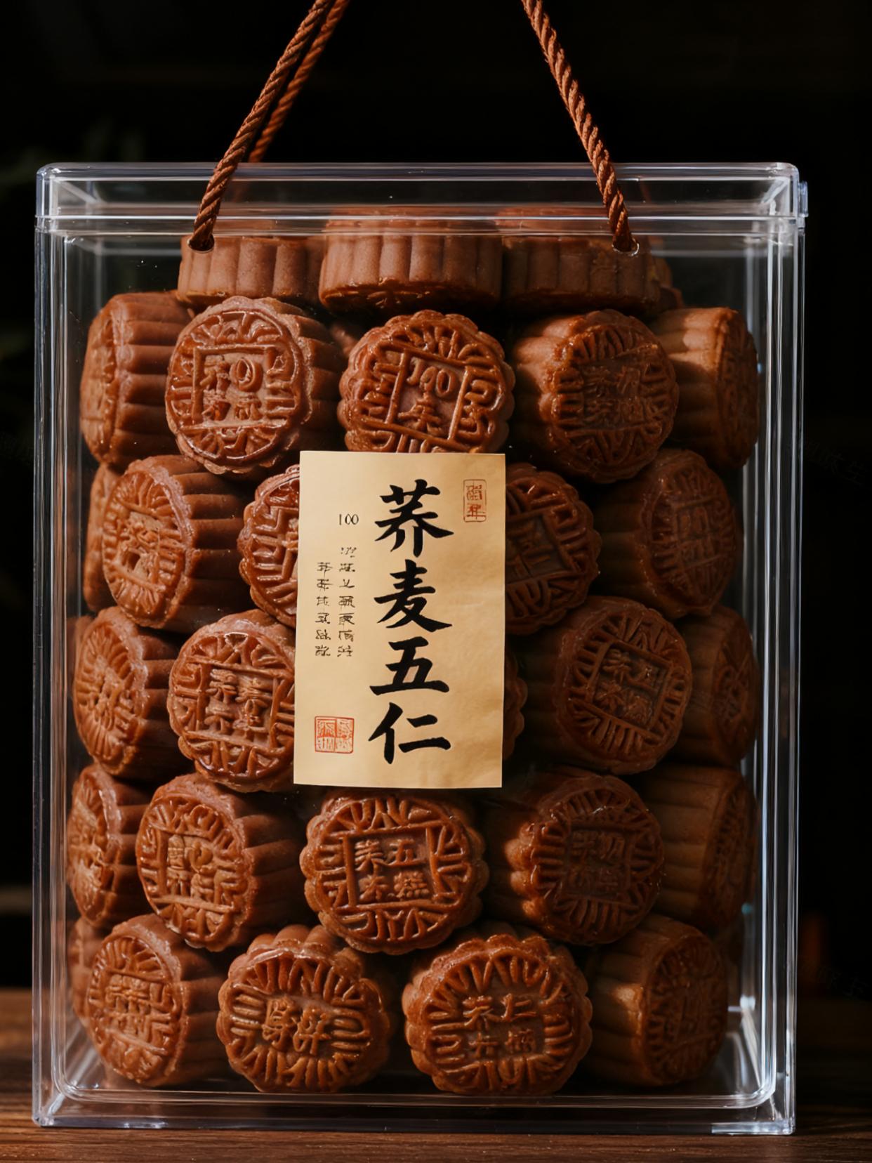 荞麦五仁月饼。#传统糕点 #传统手工 #中式糕点 #月饼