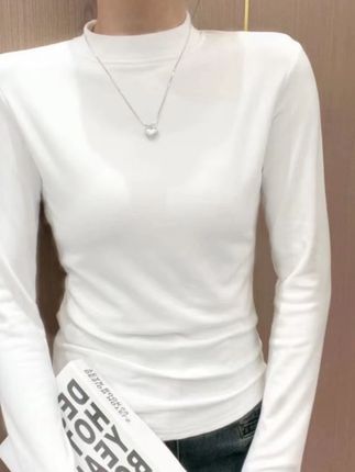半高领打底衫女2025新款外穿百搭春季经典内搭长袖修身款上衣#百搭上衣 #百搭显瘦 #针织衫 #女装 #显瘦遮肉