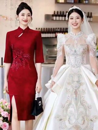 #喜婆婆旗袍婚宴装#喜妈妈礼服旗袍#精致优雅#爆款热卖中
