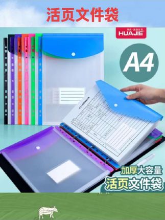 #文具用品 a4活页文件袋透明按扣袋带标签加厚大容量竖式档案袋小学生科目分类补习袋试卷袋横式11孔活页册资料袋#文件袋 #活页文件袋 #好物推荐🔥 #国庆节