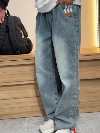 2025年春秋美式复古直筒牛仔裤男生潮流宽松百搭休闲裤显高显瘦#男士牛仔裤 #休闲裤 #男生穿搭 #显高显瘦显腿长