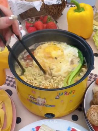 1.8L多功能小电锅电煮锅宿舍煎炒煮电热锅家用小电饭煲#多功能小电锅#自用好物分享