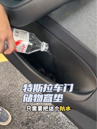 #热门 【特改】适用特斯拉Model3/Y焕新版车门槽储物盒全包收纳垫改装配件#特斯拉model3 #特斯拉modelY