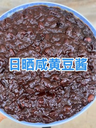 农村日晒咸味黄豆酱 #黄豆酱的做法 #日晒酱 #农家美食 #哎呀妈呀太香了 #太好吃了吧 传统日晒咸味黄豆酱,没有科技狠活的老家老式手工酱豆。