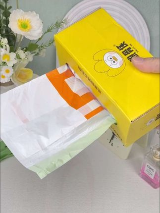 脱骨侠超焰联名款盒装免撕彩印抽绳加厚垃圾袋厨房家用宿舍零食袋#每日分享 #好物推荐🔥 #生活用品 #垃圾袋 #垃圾袋手提式
