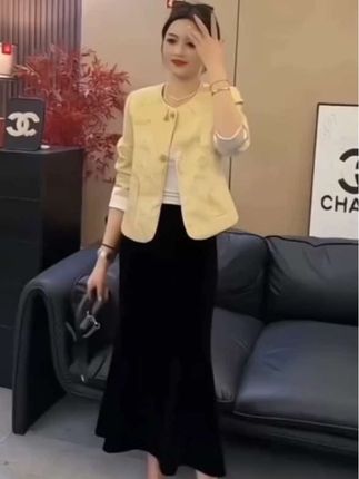 2025秋季新款新中式时尚洋气复古中国风气质两件套#简约大气