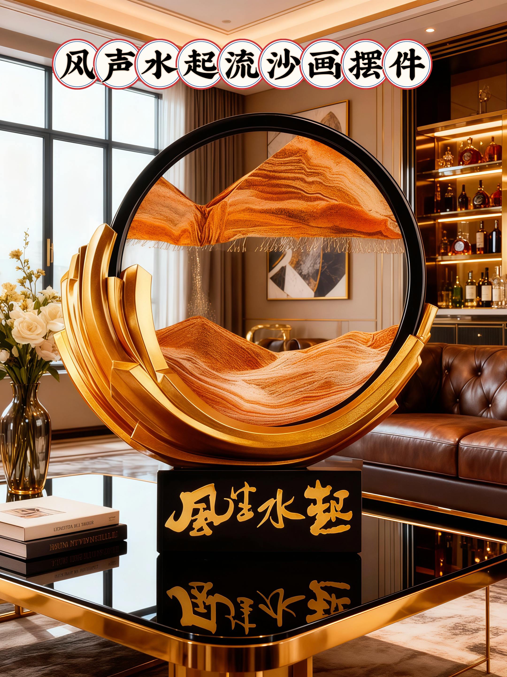 这个流沙画摆件真的绝了!一翻转,细沙慢慢堆成山、流成河,所有烦躁好像都跟着沉下去了。这才是成年人的解压神器啊,好看又省心!#流沙画摆件 #高端大气 #乔迁礼物 #风生水起流沙画摆件 #酒柜摆件