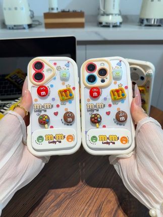 华为OPPO小米vivo全型号立体M豆手机壳,还带补妆镜支架哦。#创意手机壳 #数码科技 #潮牌手机壳 #仙女必备 #这个手机壳真的长在我心巴上了