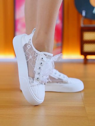 #宝藏鞋子 #洋气百搭蕾丝网面透气小白鞋 #这也太好看了 #时尚美鞋