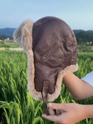 秋冬季男款雷锋帽新款加厚保暖帽骑行骑车防风防寒皮帽子女士帽子#帽子 #防寒帽 #保暖帽子