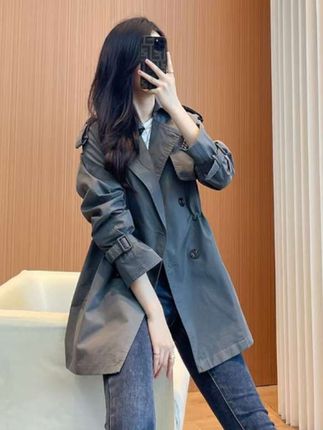 中秋阔太太薄款时尚风衣女中长款高端大气女款2025年新款早秋小众外套#早秋新款#高端大气#时尚风衣#高级感穿搭 #谁穿谁漂亮