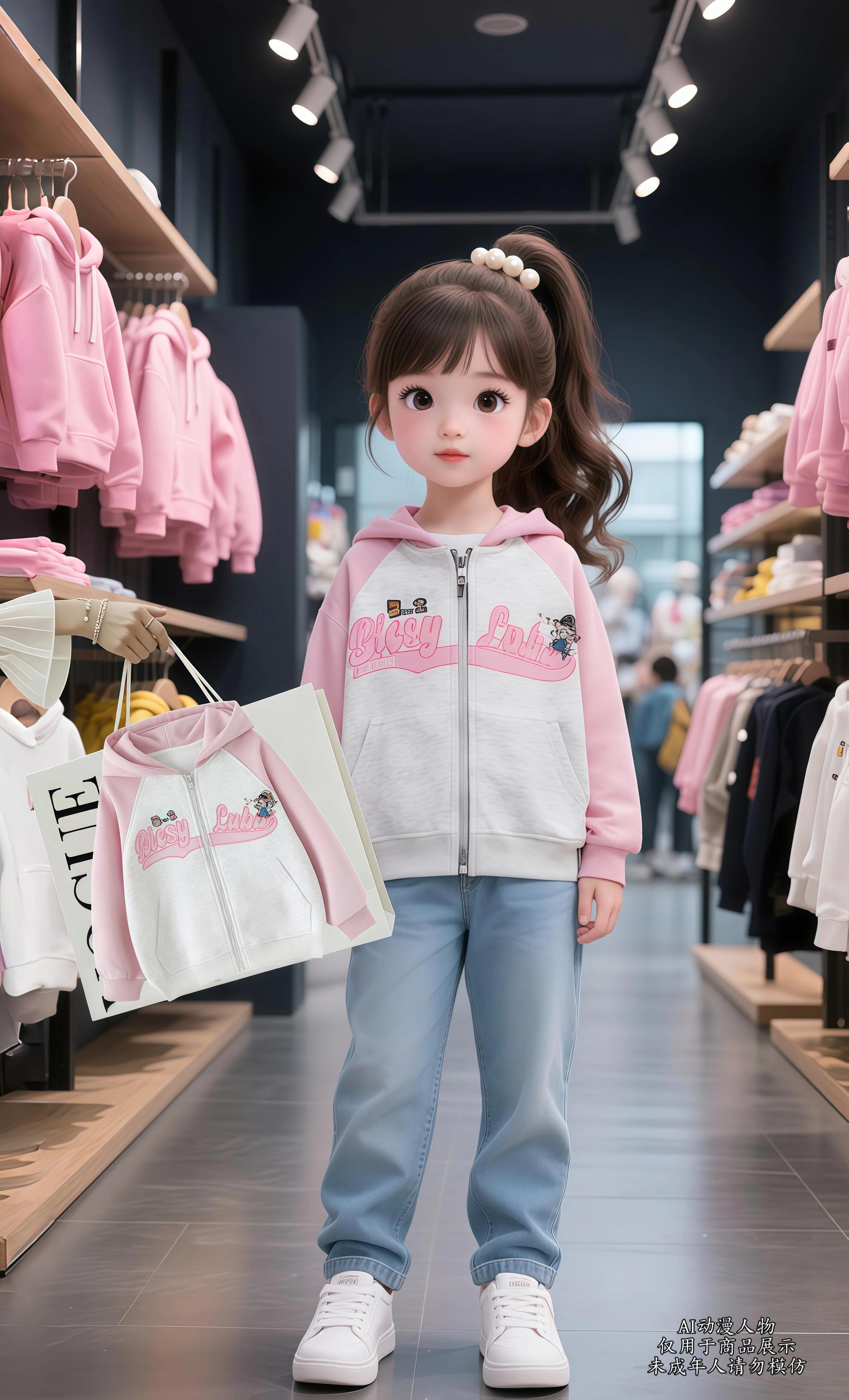 小菲特童装2025女童秋新款连帽外套中大童动漫上衣儿童休闲衣服#女童外套 #女童棒球服外套 #棒球服外套 #女童穿搭 #女童秋装