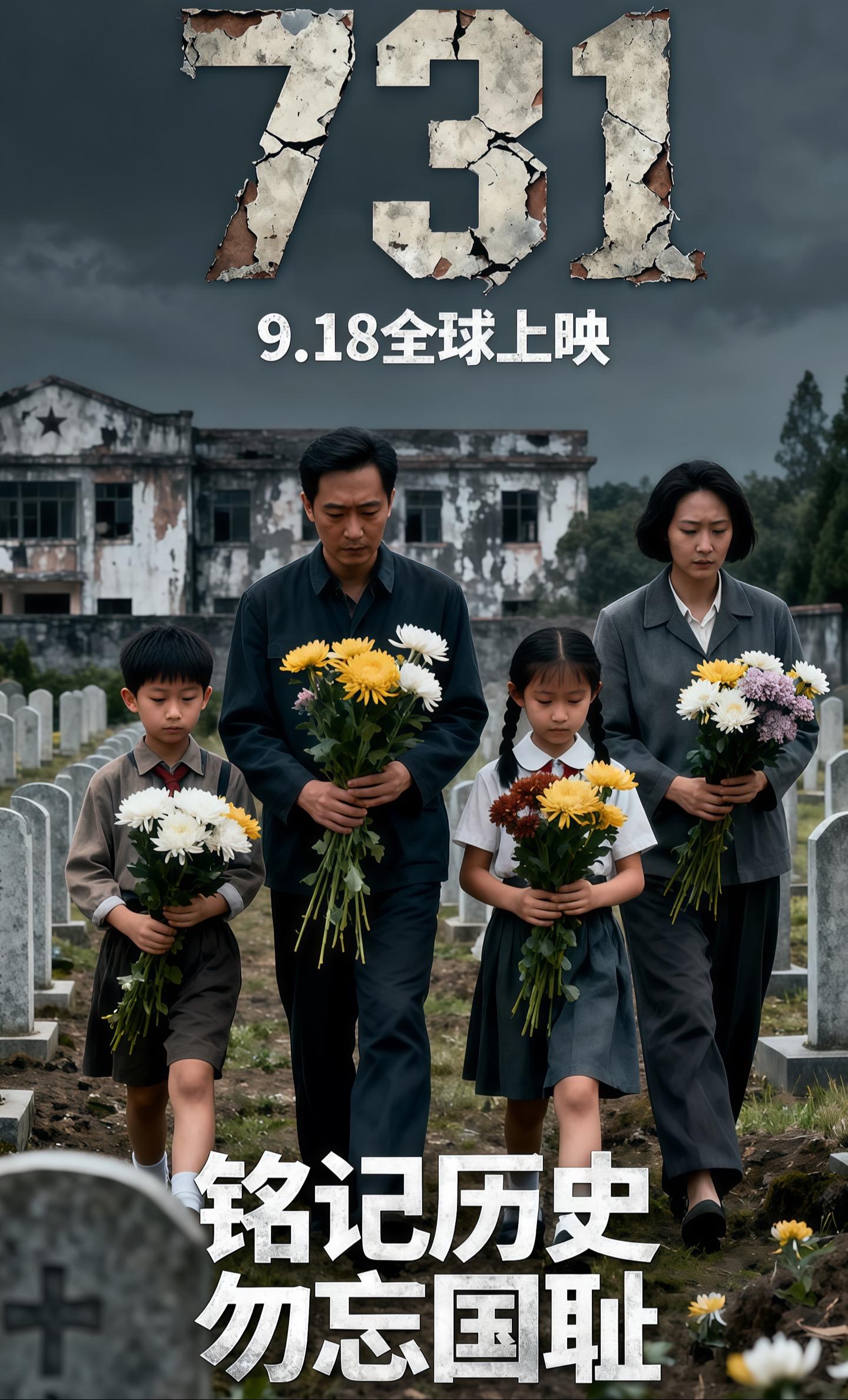 #电影731异化海报发布 #731预售票房破亿 #日本网民呼吁上映电影731 #勿忘历史吾辈自强 #你若记得我便活着 @抖加🔥上热门🔥dou+🔥热点宝