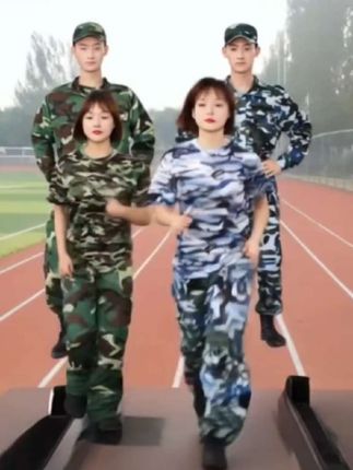 军训服套装男迷彩服女学生服装夏季薄款初高中大学生草绿色军训服#军训服迷彩服套装#军训服 #男迷彩服#女学生服#初中高中大学生军训服