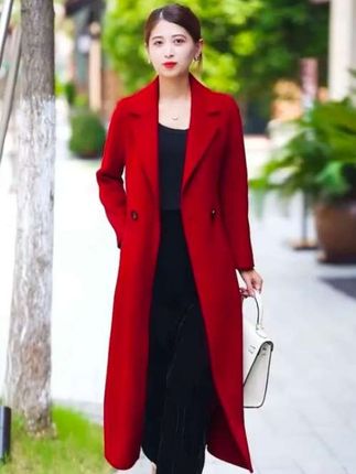 长款毛呢大衣#优雅气质 #穿出自信穿出美丽 #时尚保暖 #秋冬穿搭 #毛呢大衣
