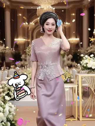 喜婆婆妈妈装2025新款爆款来袭,显瘦遮肚的设计让身形更加优美,无论是婚礼还是婚宴都是绝佳选择。洋气的夏装让你在炎热的季节里依然时尚又舒适,快来选购吧!#婚庆礼服 #喜婆婆喜妈妈 #婚礼妈妈礼服 #高级感穿搭 #高贵优雅