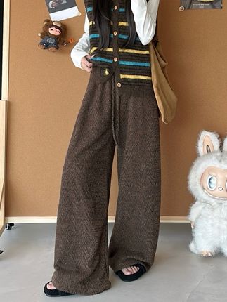 【高货品质】韩系慵懒小香风休闲裤女秋款新款高级感宽松显瘦阔腿裤#女装 #穿出高级感 #今日穿搭 #高级感穿搭 #显高显瘦