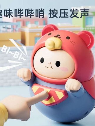 新生儿不倒翁抬头听声辨位趴铃铛玩具#玩具 #育儿好物 #启蒙教育 #早教 #益智早教