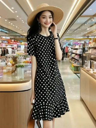#连衣裙#点点连衣裙 #时尚穿搭#穿搭