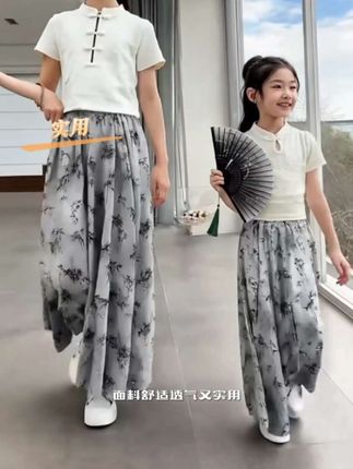 女童宽松阔腿裤裙 #高品质童装 #夏季新品 #童裝 #高端童装