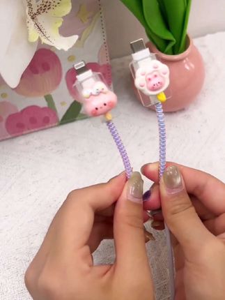 通用数据线保护套咬线器,适配安卓苹果等多品牌,透明卡通套实用又可爱#数据线保护套 #实用小技巧 #好物推荐🔥 #强烈推荐 @DOU+上热门 @巨量千川