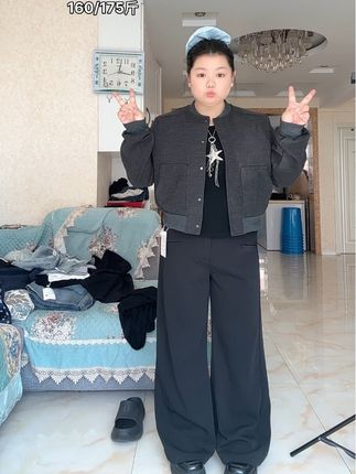 175斤早秋穿搭 #大码女装 #大码胖mm搭配 #大码女装120斤到220斤