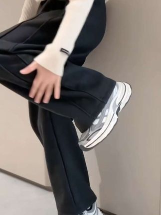 女童裤子秋冬儿童休闲裤中大童女孩一体绒直筒裤初中生阔腿裤秋款#阔腿裤 #加绒保暖 #春秋阔腿裤 #女童裤子 #时髦穿搭