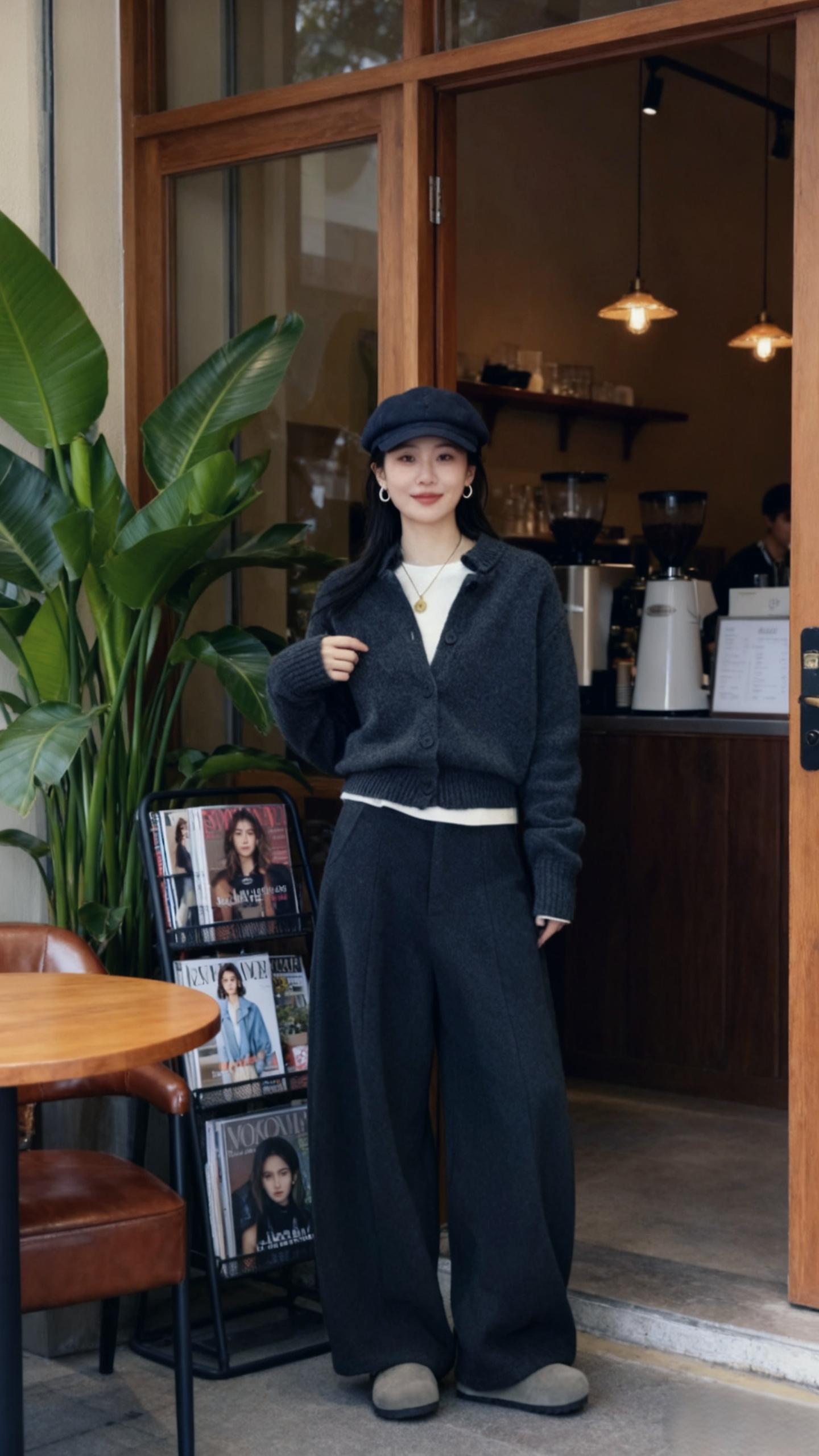 #慵懒风穿搭 #针织衫套装 #春秋穿搭 #日常搭配 #今日穿搭look