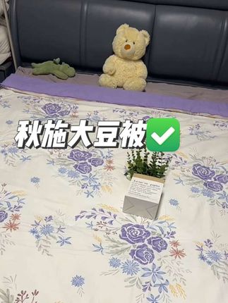 天气越来越冷了,给自己安排了一个大豆被,里面填充的是大豆纤维,盖起来蓬松又柔软#好物推荐 #秋施大豆被