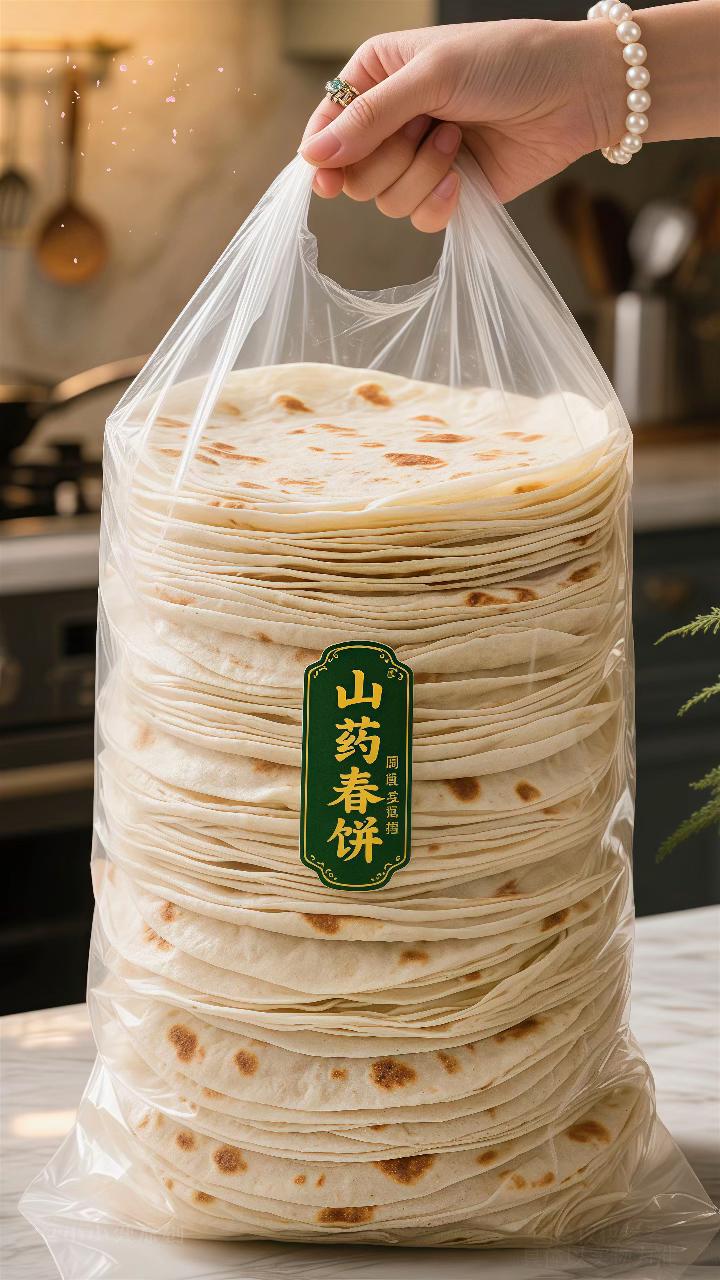 谁懂啊!这山药春饼也太会了~ 早起不想费劲儿做饭?这袋山药春饼直接救急!饼皮是那种软乎乎的,蒸3分钟就透,薄得能看见光,咬着还带点山药的绵密香。卷上提前备好的京酱肉丝、黄瓜丝,一口下去咸香又清爽,连吃两个都不腻。上班族、宝妈都能快速搞定早餐。一大包能吃好几天,囤在冰箱里,想吃的时候随时有,简单又顶饱~#传统小吃 #超便宜超划算 #小时候味道 #山药春饼 #妈呀太香了 @抖加🔥上热门🔥dou+🔥热点宝 @DOU+小助手