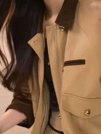许你耀眼 露丝同款加棉加厚美式复古外套女冬2025新休闲夹克上衣#每日分享#质量很好#厂家直销#价格优惠