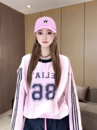 LL867 秋季圆领高街字母印花卫衣女美式撞色运动套头条纹上衣#女装 #t恤穿搭 #百搭上衣 #约会穿搭 #显白穿搭