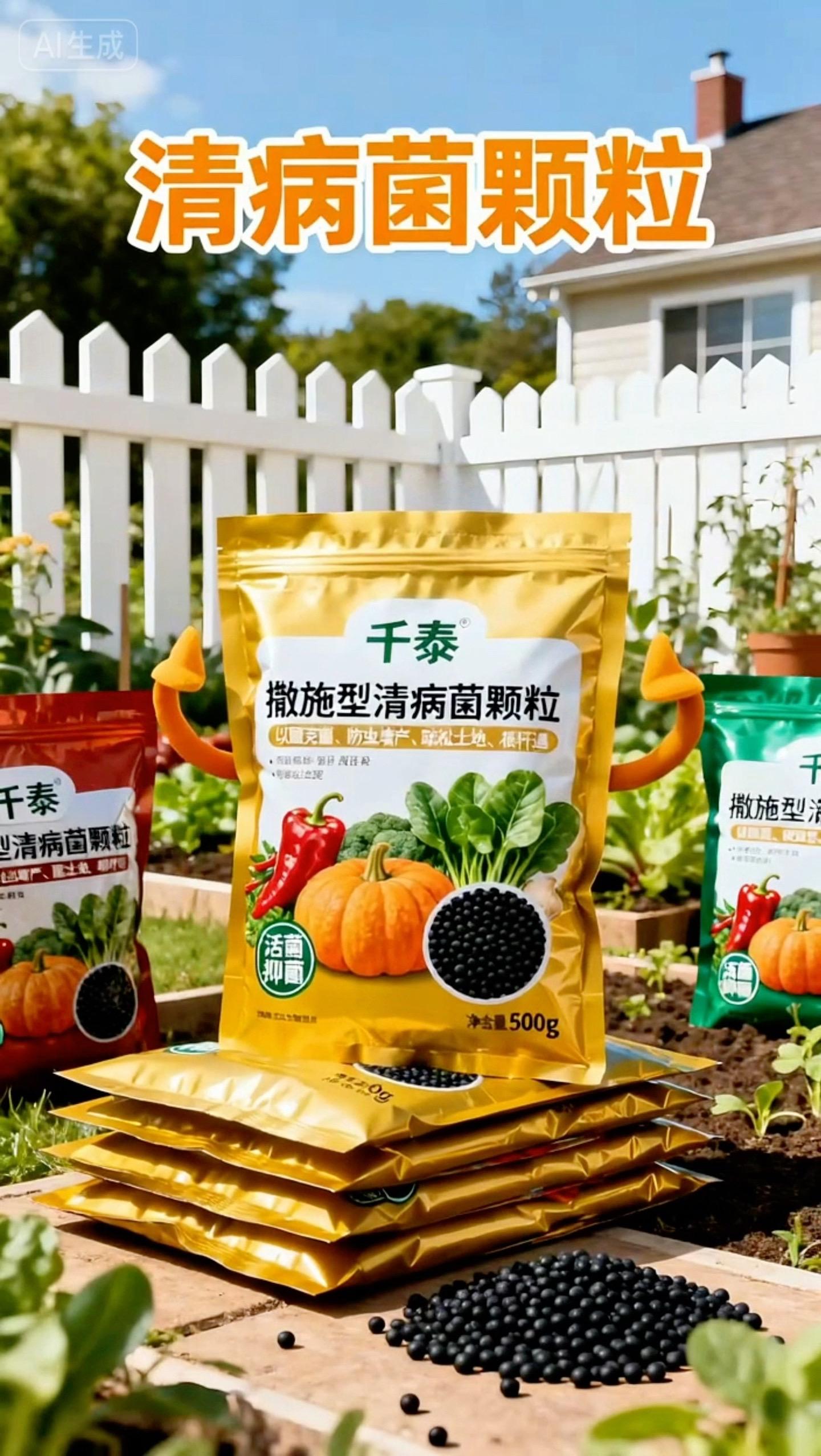 来看看这款千泰撒施型清病菌颗粒🌳 它以菌克菌,还能防虫增产,让土壤疏松,作物根杆通。每袋500g,活菌配方,用着放心。不管是辣椒、南瓜还是叶菜,都能靠它长得旺。 用法超简单,撒一撒就搞定,种菜养花用上它!有了它,土壤健康了,作物才能长得好,收获满满不是梦🦚#虫害防治 #清病菌颗粒 #三农种植 #种菜小技巧 #用过的都说好