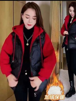 #外套穿搭 #加厚假两件棉衣#保暖外套 #冬季穿搭 #棉服外套