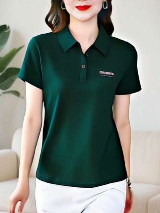 广场舞蹈服休闲大码显瘦减龄POLO衫百搭时尚#大码女装 #减龄穿搭 #时尚百搭 #穿出高级感 #穿出自信穿出美丽