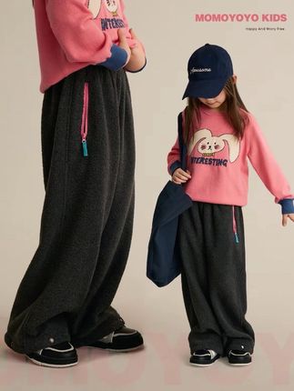 辰辰妈童装男女童撞色拉链休闲裤儿童保暖摇粒绒直筒裤收脚裤 #辰辰妈童装直播返场 #加绒裤子 #加绒卫裤 #百搭裤子 #高品质童装