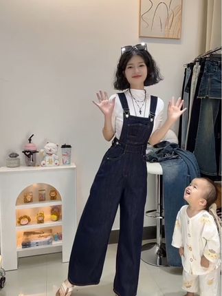 😆可可爱爱的#背带裤 #小个子穿搭 #秋天穿搭