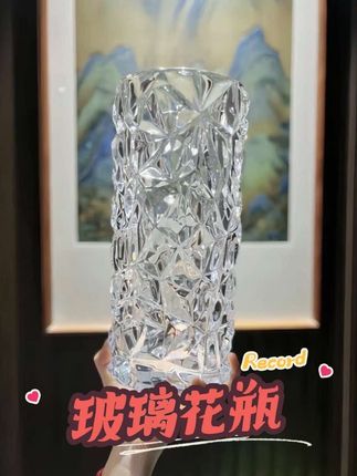 【冰晶之泪】极光柱-极简馆藏级水晶玻璃花器礼物样板间餐桌客厅#花瓶 #室内装饰 #家居装饰 #创作者中心 #创作灵感