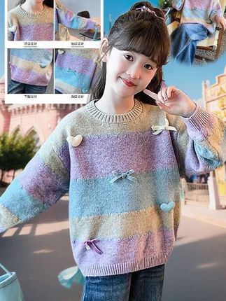 #女童针织衫#加厚毛衣#儿童打底衫#百搭上衣#时尚洋气