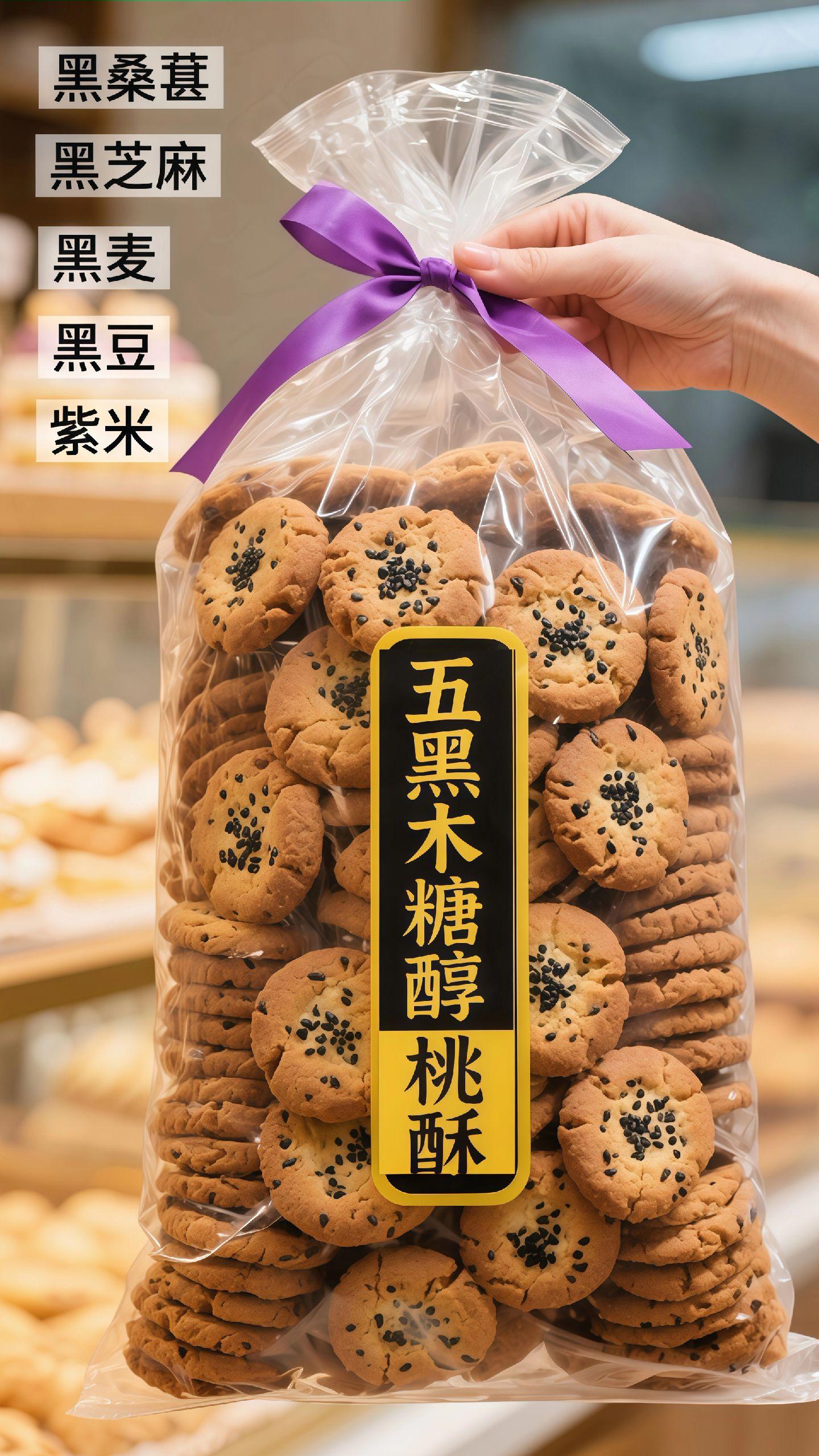 一口沦陷!五黑木糖醇酥太绝了 精选黑豆、黑芝麻等五黑食材,加木糖醇调味,不齁甜超酥脆。解馋无负担,早餐、追剧当零食都超合适!#桃酥 #追剧小零食 #五黑桃酥#新鲜出炉 #必备好物