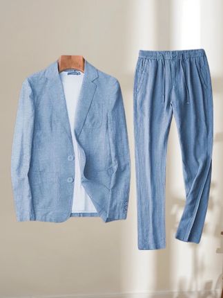 #亚麻薄款西服套装男 #高级感穿搭 #潮男穿搭 #帅气穿搭 #时尚西装搭配