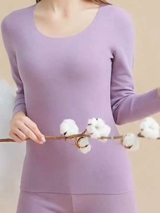 德绒无痕保暖内衣套装加厚打底衫大码秋裤女#德绒无痕保暖套装 #这个冬天不怕冷 #保暖不臃肿 #打底套装 #面料柔软亲肤
