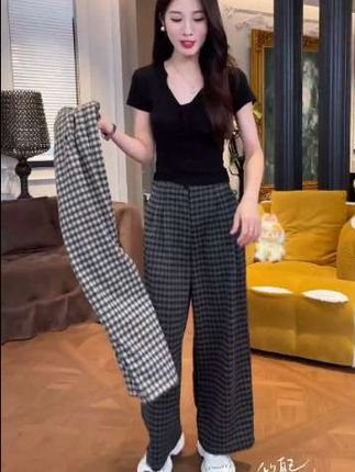 #格子阔腿裤推荐#款式好看洋#好有气质呀 #