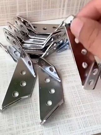 【9·9元160件套=20个角码+105螺丝】加厚不锈钢角码固定器角码三面#不锈钢角码#五金工具 #生活好帮手 #实用分享