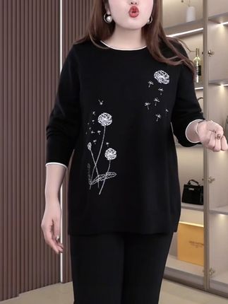 2025新款大码针织时尚气质百搭洋气显瘦简约大方上衣ZSX25A0314#大码女装 #遮肉显瘦 #面料柔软舒适 #胖瘦都能穿 #单穿内搭都好看