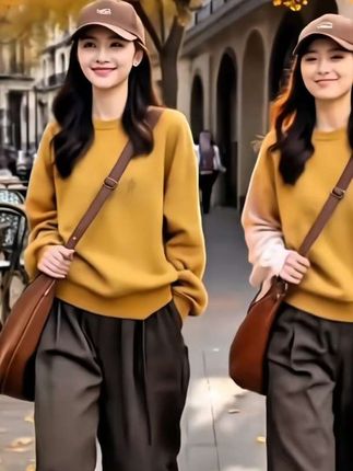 #时尚休闲套装 #时髦穿搭 ##减龄气质 #完美搭配 #通勤搭配