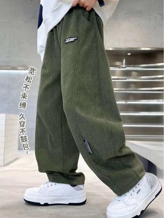 版型超帅的弯刀裤,宽松舒适#男童裤子 #弯刀裤 #儿童休闲裤 #中大童裤子 #儿童裤子