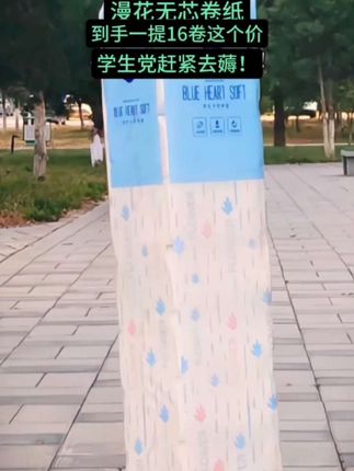 漫花加厚卫生纸家用原生木无芯卷纸实惠装👍
