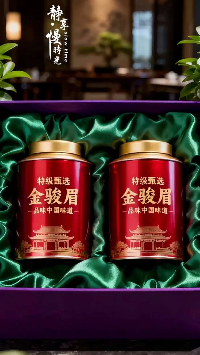 武夷金骏眉 单芽淬炼的红茶珍品 严选武夷桐木关高海拔单芽,经非遗工艺慢烘,干茶金毫满披,如金骏披毫。 沸水冲泡,汤色橙黄如琥珀,蜜香裹挟着山野花果香扑面而来。入口甘润清甜,茶汤滑过喉咙,余韵带着丝丝甜爽,喝完满口留香。 不管是清晨独饮醒神,还是午后待客分享,都是品质之选,精致铁罐装更易锁鲜,尽显格调。#金骏眉#红茶#好喝不贵 #超便宜超划算 #茶生活