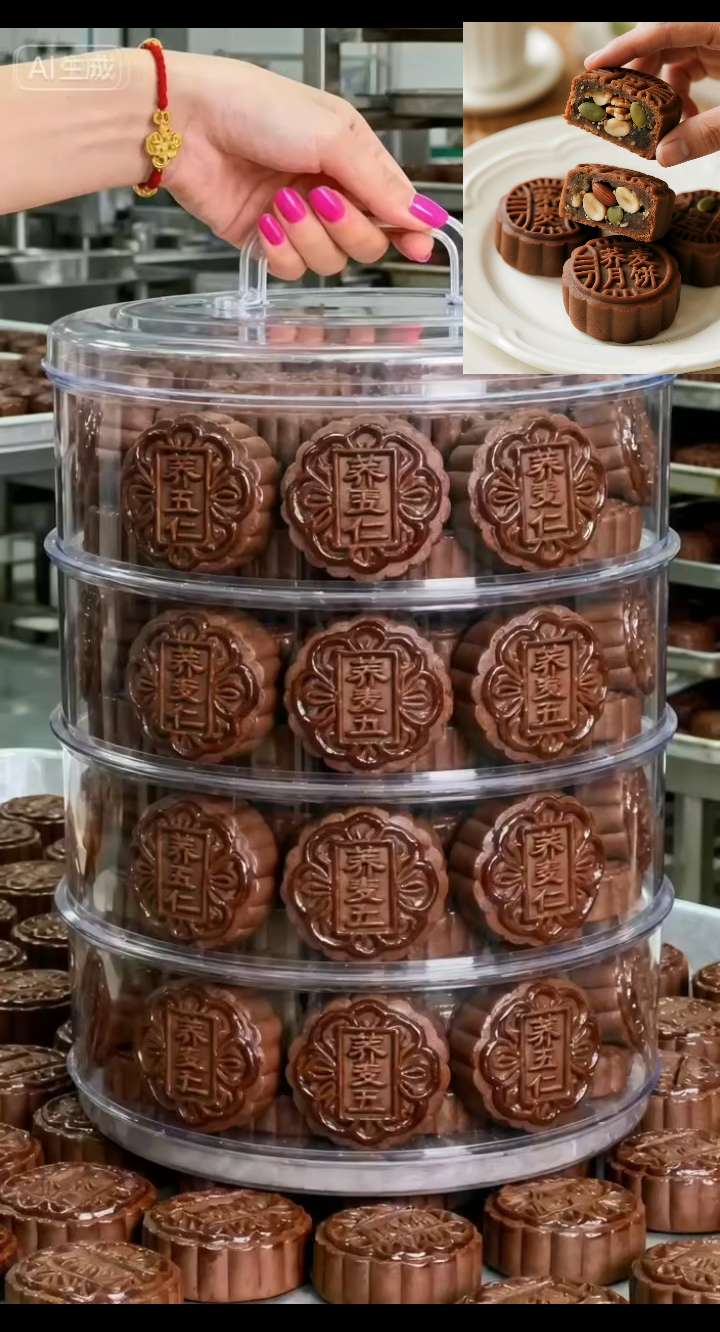 宝子们!中秋控糖党狂喜!这款无蔗糖荞麦月饼太绝了,掰开全是饱满馅料,一口下去满是真荞麦香,健康又解馋!#荞麦月饼 #月饼 #中秋节#民间传统美食 #新鲜出炉